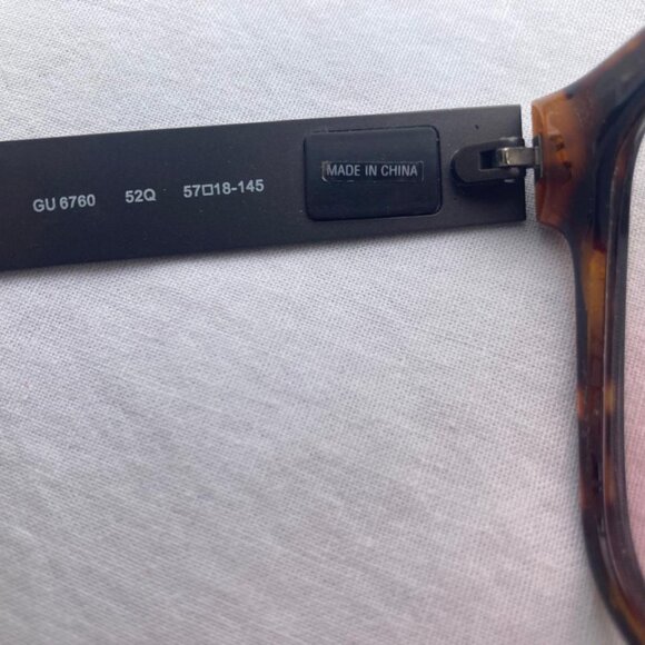 Guess 6760 52Q Women Tortoise Brown Oversized Dark Havana Sunglasses - Picture 10 of 15